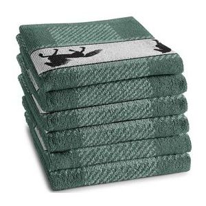 Küchenhandtuch DDDDD Shanti Green 50 x 55 cm (6-Delig)