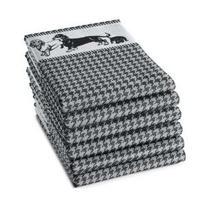 Geschirrtuch DDDDD Saar Black (Set von 6)