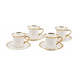 Kaffeebecher POLSPOTTEN Golden Finds White (Set von 4)