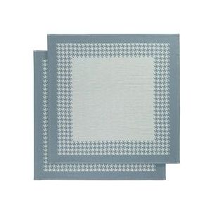 Geschirrtücher De Witte Lietaer Pied De Poule Blau (2 Stück)