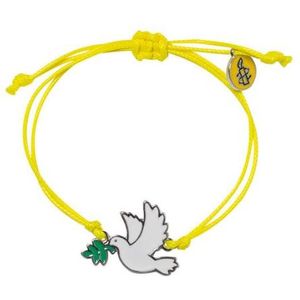 Amnesty-Icons armband duif  | geel