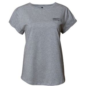 Dames T-shirt Amnesty-logo - grijs-S