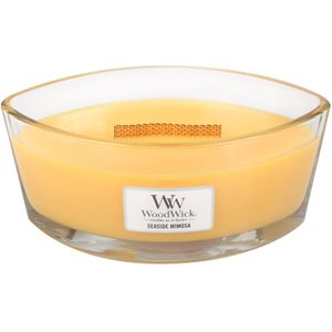 WoodWick - Ellipse HearthWick Flame geurkaars - Seaside Mimosa - Tot 50 branduren