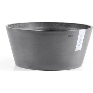 Ecopots Frankfurt 40 - Grey - Ø41 x H17,8 cm - Ronde grijze bloempot