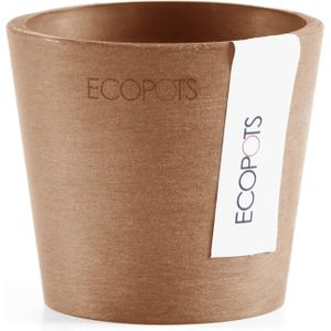 Ecopots Amsterdam 8  - Terra - Ø8 x H7 cm - Ronde terrakleurige bloempot