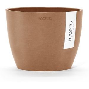 Ecopots Stockholm Mini 16  - Terra - Ø16,2 x H12 cm - Ronde terrakleurige bloempot