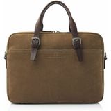 Castelijn & Beerens Nubuck Koffer Leer 41 cm Laptop compartiment taupe