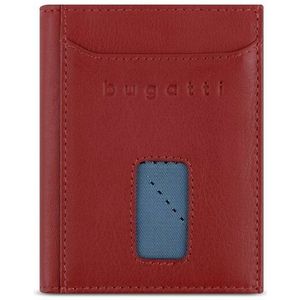 bugatti Secure Slim Portemonnee RFID-bescherming Leer 8 cm rot