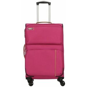 d&n Travel Line 6704 4-wielige trolley 65 cm pink