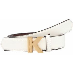 Karl Lagerfeld Signature Riem Leer white 95 cm