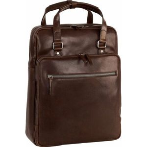 Leonhard Heyden Roma Rugzak Leer 42 cm Laptopvak braun