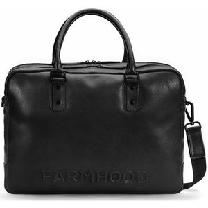 Farmhood Memphis Koffer Leer 42 cm Laptop compartiment black