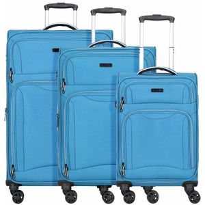 d&n Travel Line 9204 4 wielen Kofferset 3-delig blau