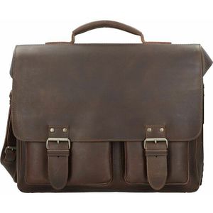 aunts & uncles Hunter Finn Aktetas Leer 40 cm Laptopcompartiment vintage brown