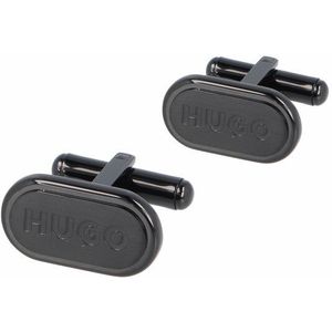 Hugo E-Klassieke Manchetknopen Messing 1,5 cm black