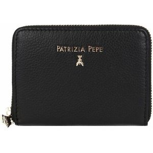 Patrizia Pepe Lederen portefeuille 12 cm nero