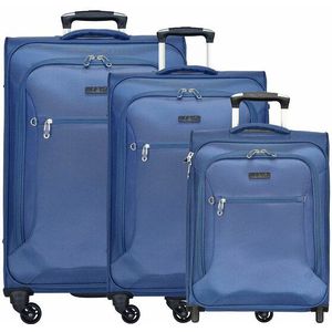 d&n Travel Line 6400 2-4-rollen kofferset 3st. blau