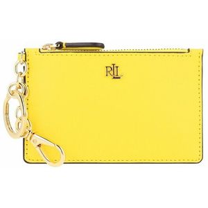 Lauren Ralph Lauren Zip Card Sleutel portemonnee Leer 13 cm lemon daffodil
