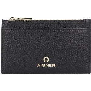 AIGNER Ivy Credit Card Case Leer 13,5 cm  grijs