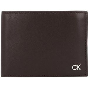 Calvin Klein Metal CK Portemonnee RFID-bescherming Leer 13 cm dark brown