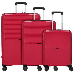 d&n Travel Line 4000 4-wiel kofferset 3st. pink
