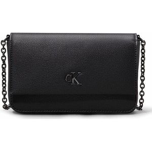 Calvin Klein Jeans Minimal Monogram Portemonnee 19 cm black-shiny gunmetal