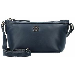 Tommy Hilfiger TH Monoplay Leather Schoudertas Leer 18 cm space blue
