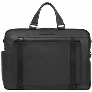 Piquadro David Koffer Leer 42 cm Laptop compartiment black