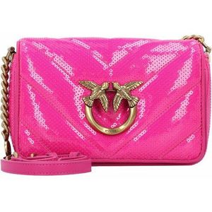 PINKO Love Click Mini Mini tas Schoudertas Leer 19 cm pink pinko