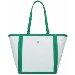 Tommy Hilfiger TH Essential Shopper Tas 26 cm ecru-olympic green