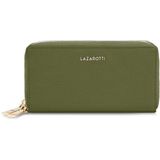 Lazarotti Bologna Leather Portemonnee RFID-bescherming Leer 20 cm  olijf