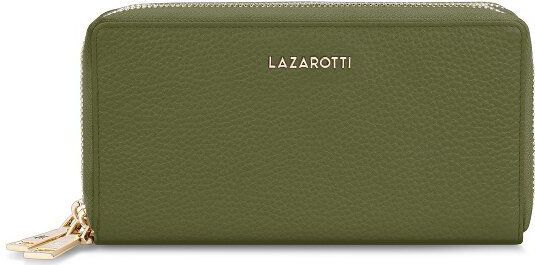 Lazarotti Bologna Leather Portemonnee RFID-bescherming Leer 20 cm  olijf
