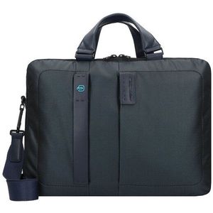 Piquadro P16 aktetas 41 cm met laptopvak blue