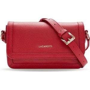 Lazarotti Bologna Leather Schoudertas Leer 21 cm red