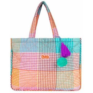 Oilily Check Aurora Sanny Shopper Tas 46 cm Cherry Tomato