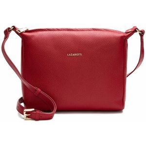 Lazarotti Bologna Leather Schoudertas Leer 25 cm red