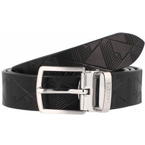 Lacoste Omkeerbare riem Leer noir 100 cm