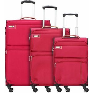 d&n Travel Line 6704 4-wiel kofferset 3st. pink