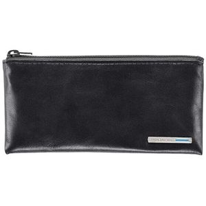 Piquadro Blauw vierkant sleuteletui leer 14 cm  zwart
