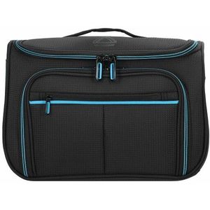 Davidts 275 Beautycase 31 cm met uitbreidingsplooi black-blue