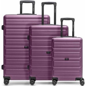 Redolz Essentials 08 3-SET 4 wielen Kofferset 3-delig purple