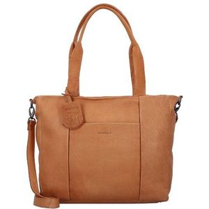 Burkely Just Jolie Schoudertas Leer 34 cm Laptop compartiment cinnamon cognac