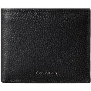 Calvin Klein CK Leather Portemonnee RFID-bescherming Leer 11 cm  zwart