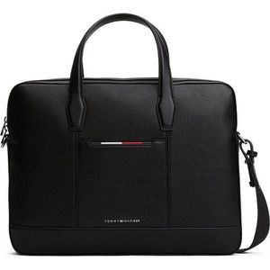 Tommy Hilfiger - Central Slim - Laptoptas - Black - Materiaal: Polyester