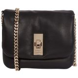 Tommy Hilfiger Soft Leather Mini tas Schoudertas Leer 18 cm  zwart