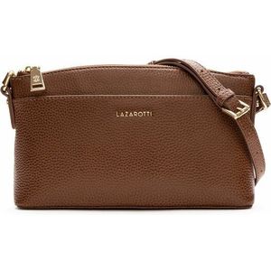 Lazarotti Bologna Leather Schoudertas Leer 24 cm brown