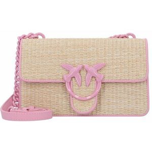 PINKO Love One Schoudertas 21 cm naturale-rosa-block color