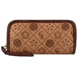 Caterina Lucchi Leren portemonnee 19 cm cognac