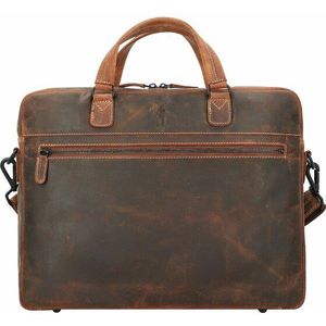 Jack Kinsky Baltimore 8 Lederen aktetas 40 cm Laptopcompartiment cognac