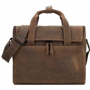 Harold's 2 in 1 Koffer Leer 36 cm Laptop compartiment cognac